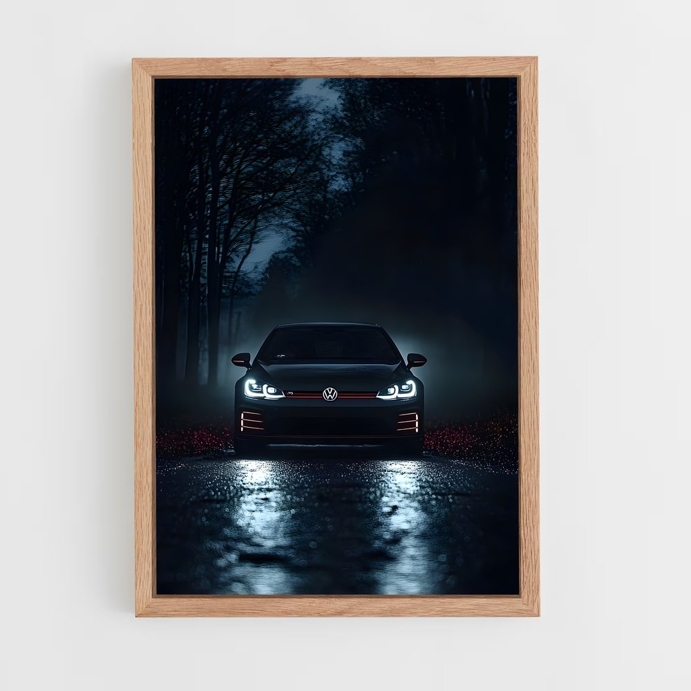 Poster Nuit Noire sur Route – affiche Volkswagen (vue 4)